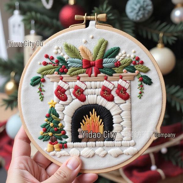 2025 Handgemachtes Weihnachtsstickerei DIY-Set - Englische Anleitung