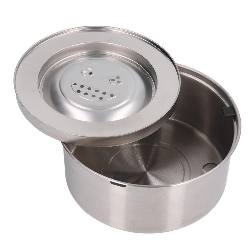 Food Safe Metal Floating Dog Bowl Large Capacity Anti Splash Large Capacity Dog Water Bowl Round Shaped Anti Overflow