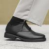 Leather shoes summer British business dress high sense casual derby shoes black men's shoes low-top shoes 56789-J