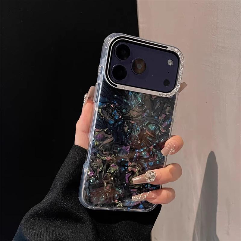 

Luxury Gradient Shell Rhinestone Case for iPhone 17 Pro, 16 Pro, 15 Pro, 14 Pro iPhone 16
