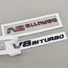 3D ABS Car Sticker V8 BITURBO Logo Emblem Trunk Fender Badge Decal For Mercedes-Benz AMG W218 C63S C63 E63 S63 CLS63 Accessories
