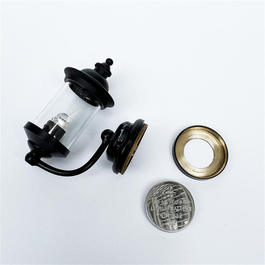 Maßstab 1/12 Vintage Wandlampe Miniatur Metall LED Beleuchtung Für Puppenhauszubehör