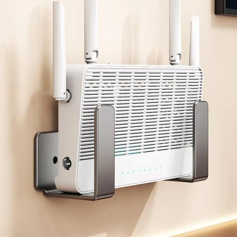 Router Placement Rack, No Drilling Wall Mounted Socket Fixed Bracket, Optical Modem Set-top Box Bracket, Storage Hook