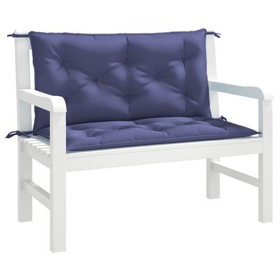 Garden Bench Cushions 2 Pcs. Navy Blue 100 X 50 X 7 Cm Oxford Fabric