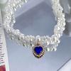 Original Pet Cat Pet Dog Necklace Exquisite Pearl Handmade Love Beaded Collar Korean Version