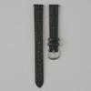Crocodile Embossed Leather Strap_Black