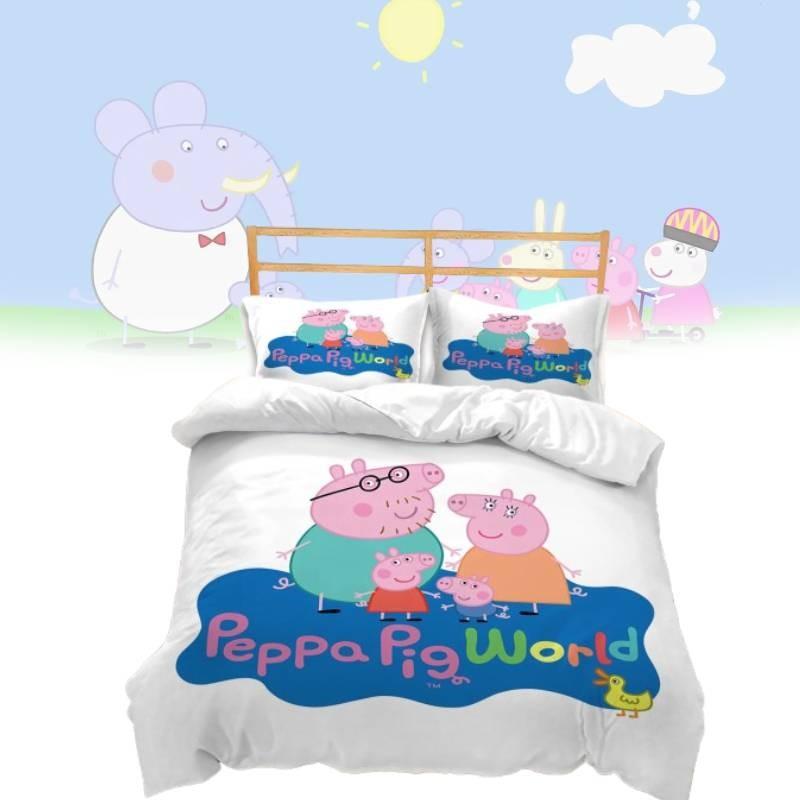 Benutzerdefiniertes Cartoon Waldtier Kinder Drei-Teiliges Bettwäscheset Weiches Und Gemütliches Design