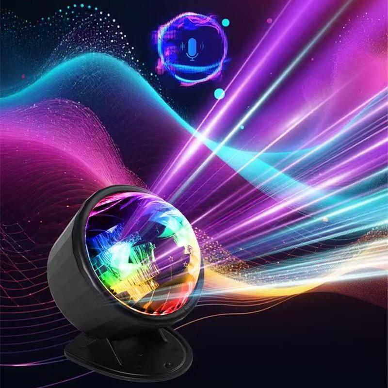

Светодиодный вихрь Авроры: Динамический RGB Сценический свет с проекцией водяной ряби Black Case - 5V USB