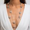 Irregular Trendy Women's Stainless Steel Jewelry Neck Multi-layer Accessories for Girls 2 Piece Set Decoration Wholesale Fashion