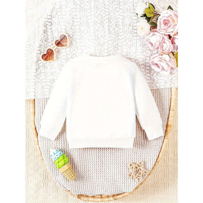 Pink Letter P, Shiny Balloon Letter Print Sweatshirt, Children'S Spring And Autumn Long-Sleeved Top