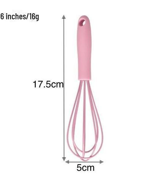 

6-дюймовый мини-силиконовый венчик для взбивания яиц для детей - миксер для пищевого крема, инструмент для выпечки розовый