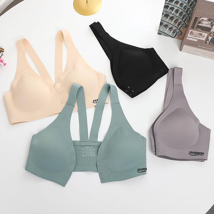 Biustonosz zapinany z przodu Biustonosz damski Bezszwowy Biustonosz damski Zbierający Cienki Biustonosz zapobiegający obwisaniu Lateksowy Seksowny i Piękny Tył Bez Fiszbin