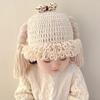 Breathable Baby Braid Wig Hat Windproof Newborn Headgear Fashion Kids Knitted Hat  Winter