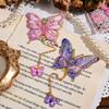 with Charm Chain Page Marker Metal Butterfly Bookmark Durable Bookmark  Students