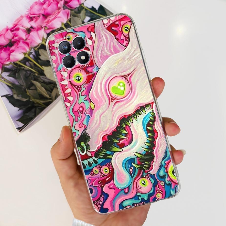 For Realme 8i Case Realme 8 Pro Cute Cartoon Cover Clear Silicone Soft Phone Case For Realme8 Pro Realme 8 5G 8i Back Cover Bags