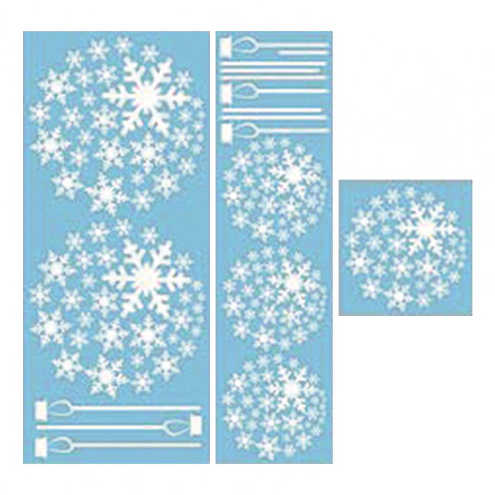 Christmas Snowflake Window Clings Large White Snowflake Window Stickers Winter PVC Decals For Glass Indoor Holiday Decoration