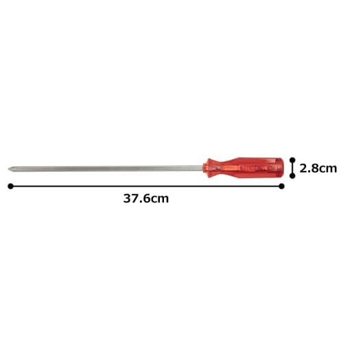 TONE KLD-P2 Long Shaft Screwdriver (Penetration) Red (Phillips) No. 2