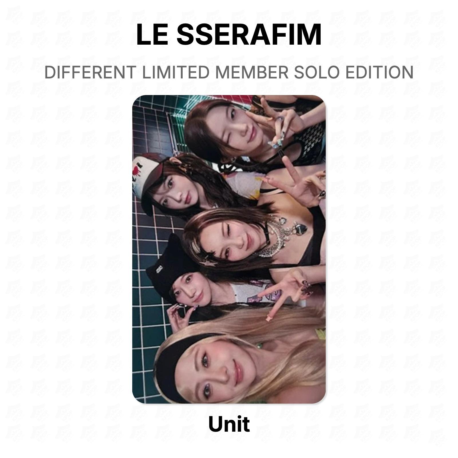 LE SSERAFIM DIFFERENT LIMITED MEMBER SOLO EDITION Official Photocard Unit
