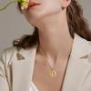 Vnox Stainless Steel Initial Letter A-Z Necklaces for Women Men Gift Jewelry,4 Colors Option