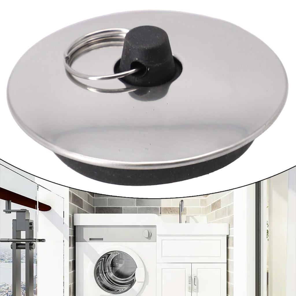 Rubber Sink Stopper with Ring for 40mm Drain Hole In Kitchen & For Bathtub