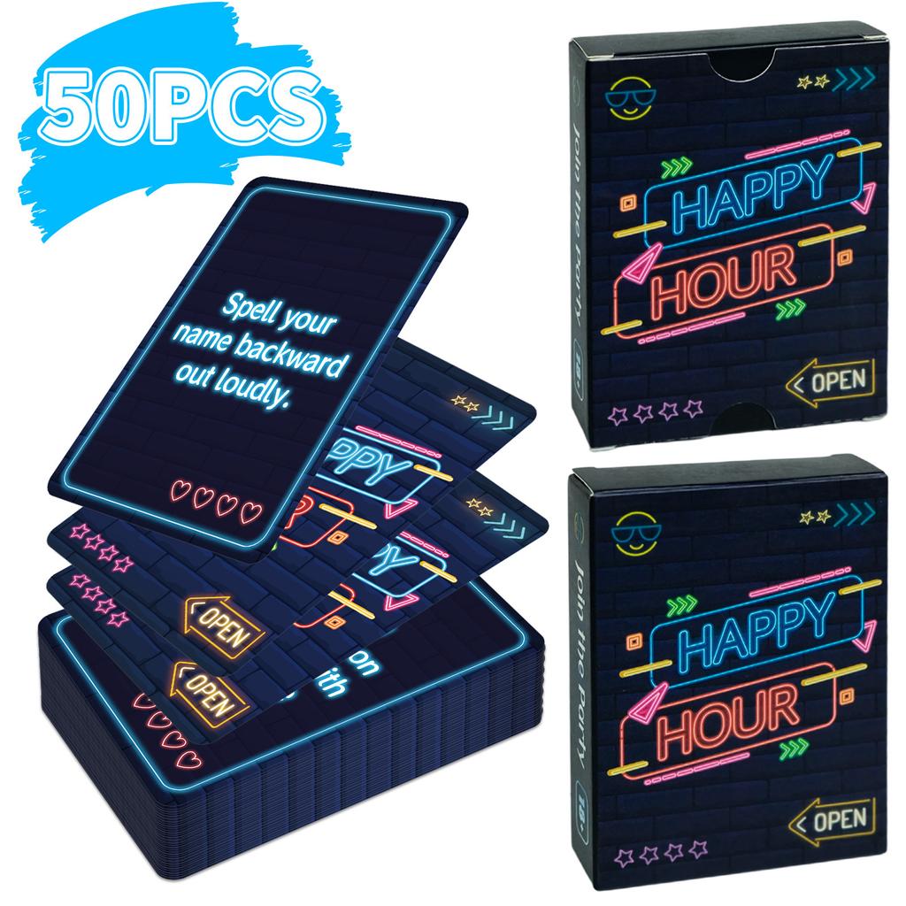 50-Pack Party Game Cards Multiplayer Tabletop Entertainment Interactive Fun Card Game Deck