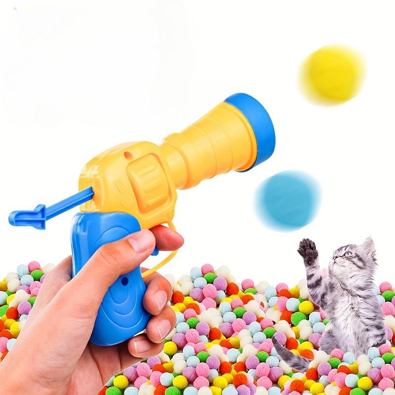 20/50/100 pièces Jouet pour Chat Lanceur de Boule de Poils Jouet Ennuyeux Boule de Poils Haute Élasticité Résistante aux Morsures Ensemble de Balles pour Animal de Compagnie Chat