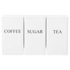 3pcs/Set Tea Coffee Sugar Canisters Versatile Kitchen Storage Jars with Airtight Lids Metal Storage Jar for Home Office Use
