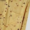 INCERUN Oversized Men Lapel Neck Long Sleeve Floral Print Buttons Casual Loose Shirts