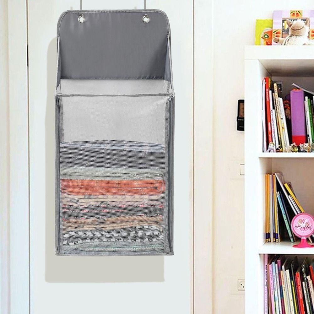 Coș de rufe suspendat din plasă de capacitate mare, pliabil, sac de depozitare diverse pentru casă