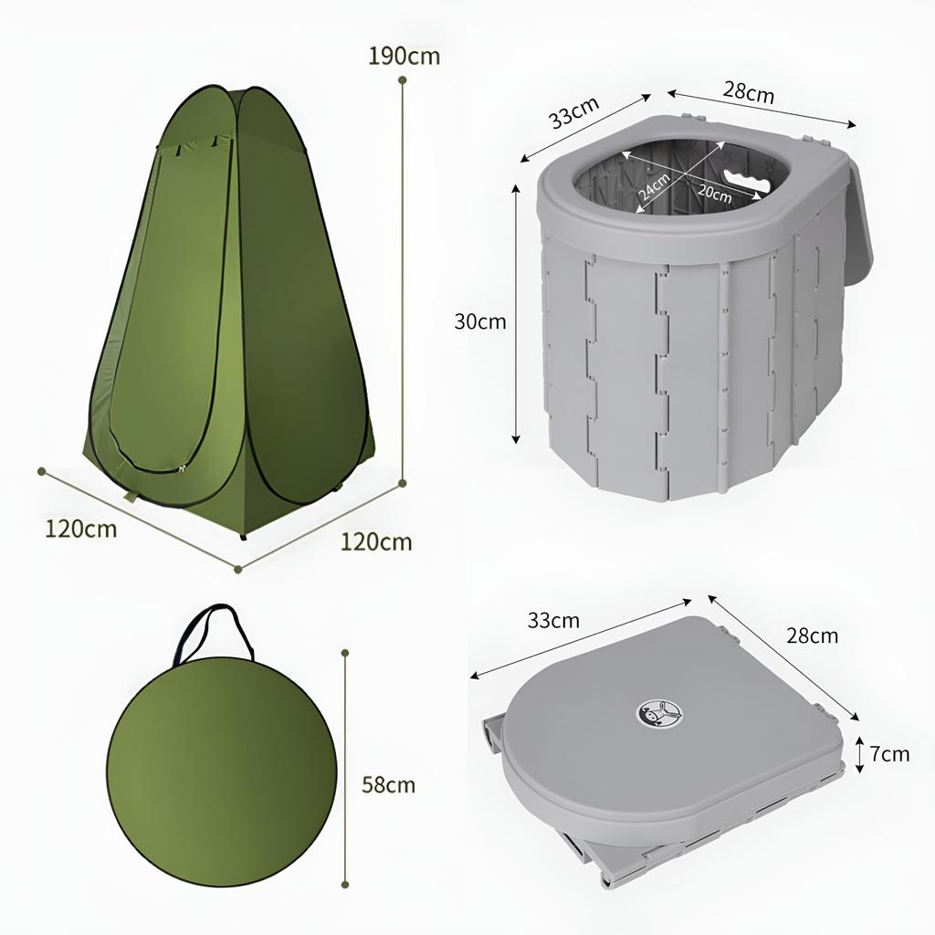 Aierbo Simple Toilet Disaster Prevention Foldable Disaster Prevention Mountain Traffic Construction Sleeping In Car For Nursing Easy To For 12