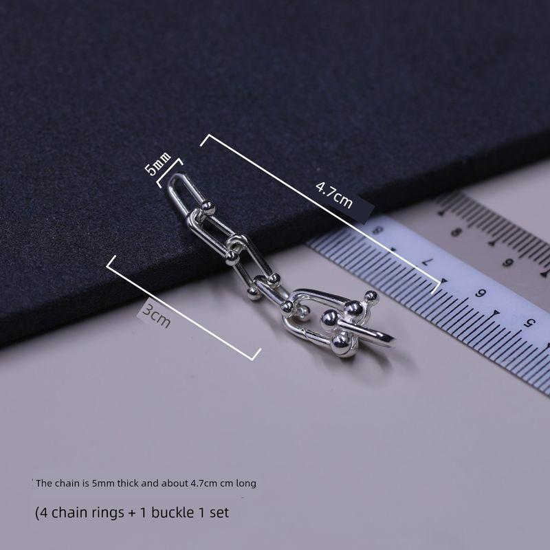 Sterling Silver European and American Trends Boutique Couple U-Shaped Bracelet