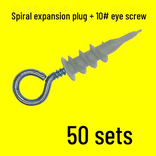 Nylon Spiral Wall Plug Screw Expansion Anchor for Plasterboard