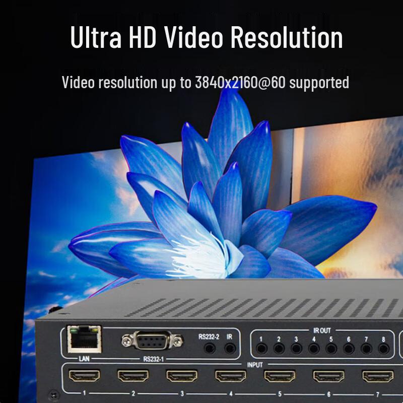 HuiDu 4K HD Solid-State Video Matrix Switcher (CN Version)