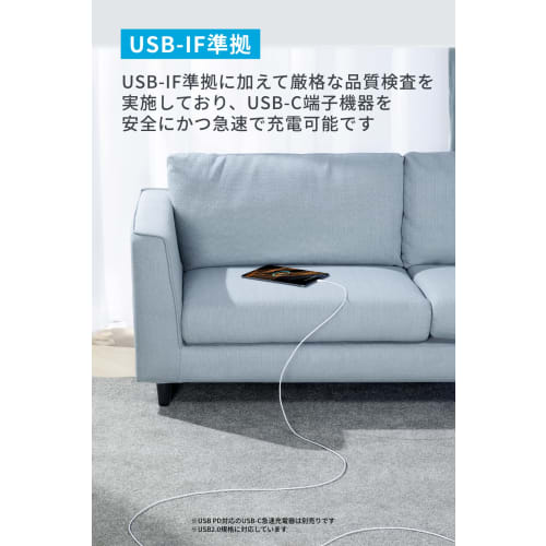 Anker 310 USB-C & USB-C Cable 60W USB PD compatible MacBook Pro iPad Pro Galaxy S23 and others (3.0m White)