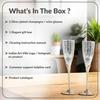 Silver Plated Goblet Flute Wine Glass with Blue Box, Best for Parties, Diwali Gift Item, 100 ML Each, Set of 2