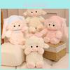 Childfriendly Sheep And Rabbit Stuffed Dolls With Bow And Scarf Decor For Toddler Playroom Decor