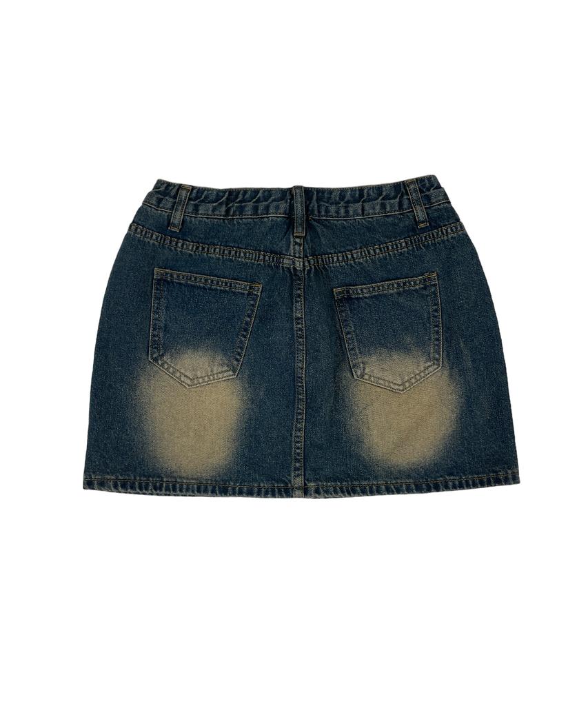 Bonseullipi Denim Skirt (Blue)