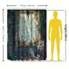 Enchanting Window View Cat and Plants Shower Curtain - Artistic Illustration Home Decor Easy to Clean and Maintain  Easy-Clean