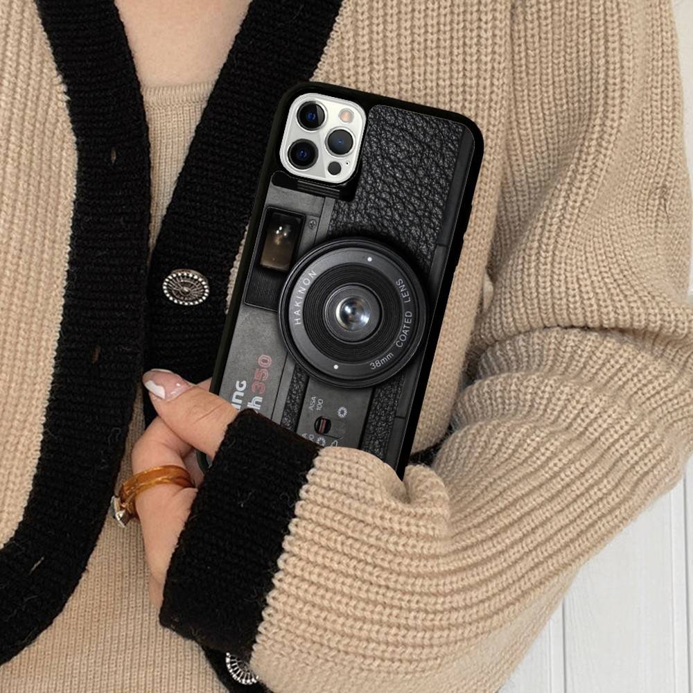 Retro Vintage Camera Shockproof Phone Case For IPhone 11 12 13 14 15 16 17 Pro Max Plus PC TPU Hard Cover