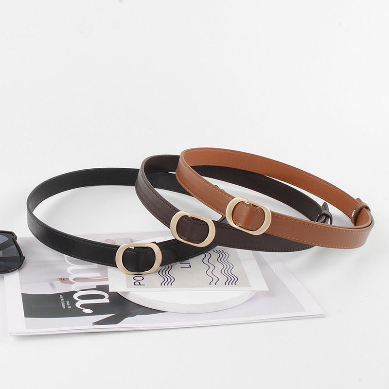 Versatile No Womens Hole Belt In Round Gold Black And Coffee Perfect For Style Student