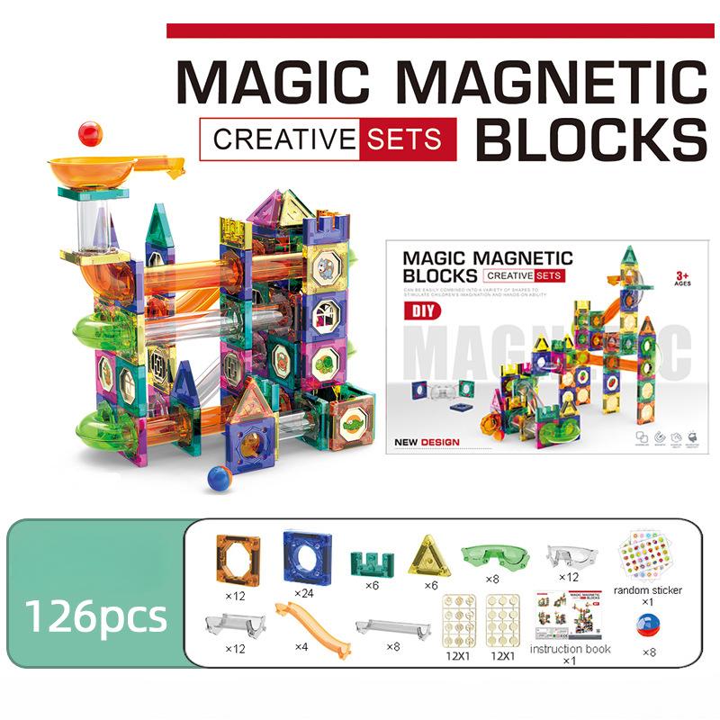 Chute Rollerball Magnetic Piece Building Blocks Intelligence Puzzle Boys Toys Gifts