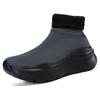 Couple large size warm fly weaving thickened sports running thick sole heightening versatile casual shoes socks shoes cotton shoes