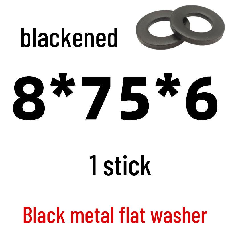Thickened Black Iron Flat Washer for Screws, Non-standard Round Design