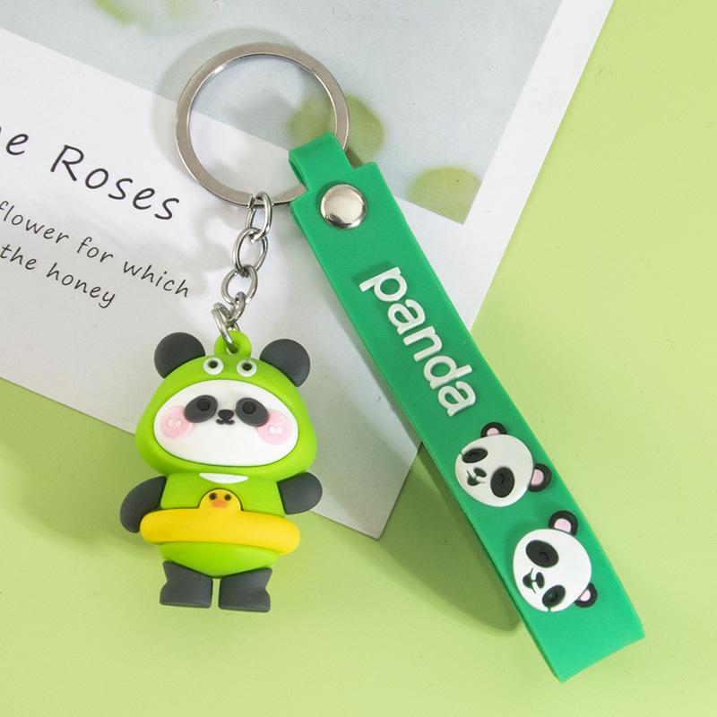 Sichuan Panda Bamboo Keychain Ornament: Cute Chengdu Zoo-Inspired Small Gift