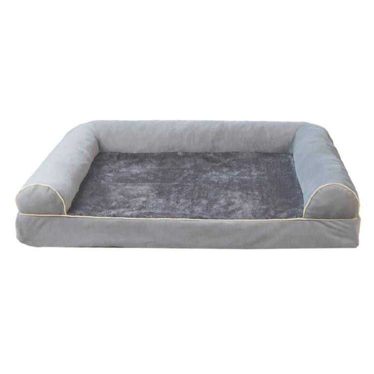 Four Season Dog Sofa with Armrests Breathable Dog Couch Bed Nonslip Washable Cover Dog Sleep Cushion Winter Dog Bed