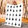 Flaneldecke mit Flugzeugmotiv, Weich, Warm, Ganzjahres-Überwurf, Design für Camping, Autoreisen, Wandern, Sofa, Bett, Büro, Perfektes Geschenk für Partys