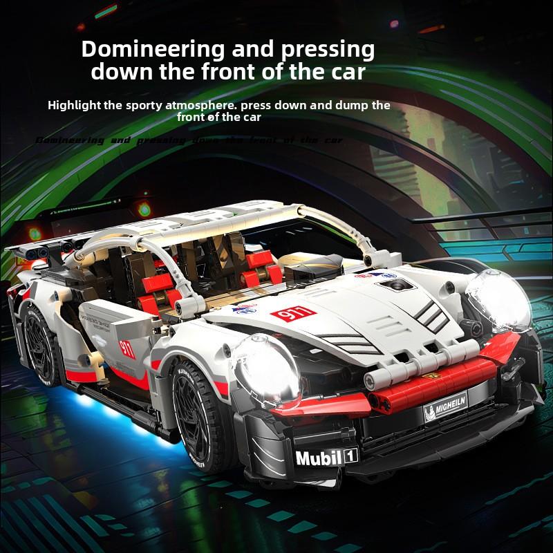 Building Block Boy Puzzle Assemble Remote Control Racing Model DIY Toy