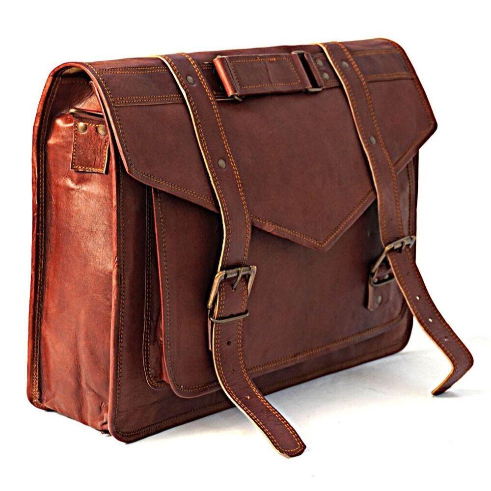 Винтажный кожаный рюкзак — фото 4