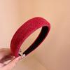 Women Hairband Retro Fabric Covered Soft Elasticn Anti-slip Head Decoration Hair Organization New Year Festive Hair Hoop Hair Accessories