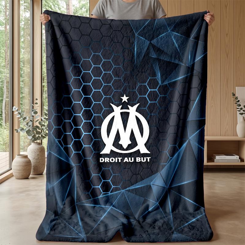 Olympique Lyonnais FC Soft Flannel Fleece Blanket Lightweight Cozy Warm Throw Blanket For Sofa Bed Home Decor